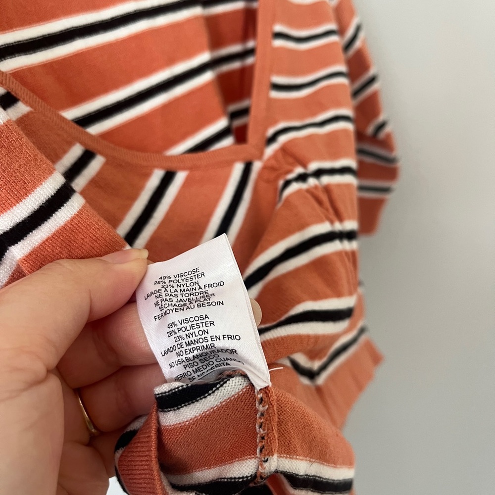 Favorite Daughter Striped V-Neck Cropped Top - Picture 5 of 5